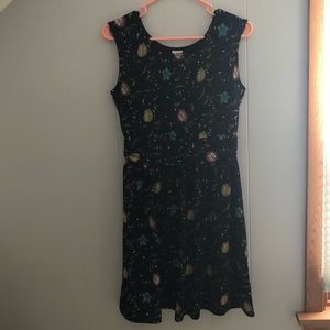 Navy floral dress